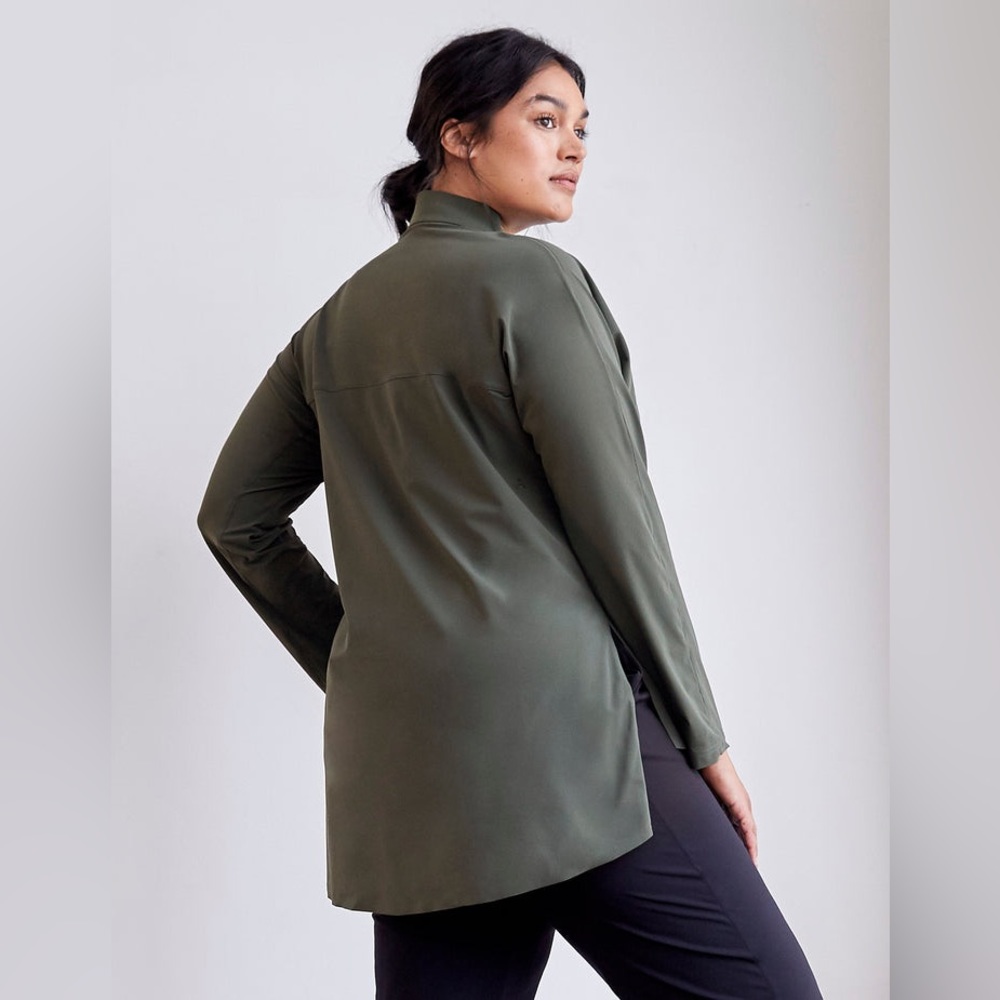 Aday Something Borrowed Shirt Technical Silk Moss… - image 2